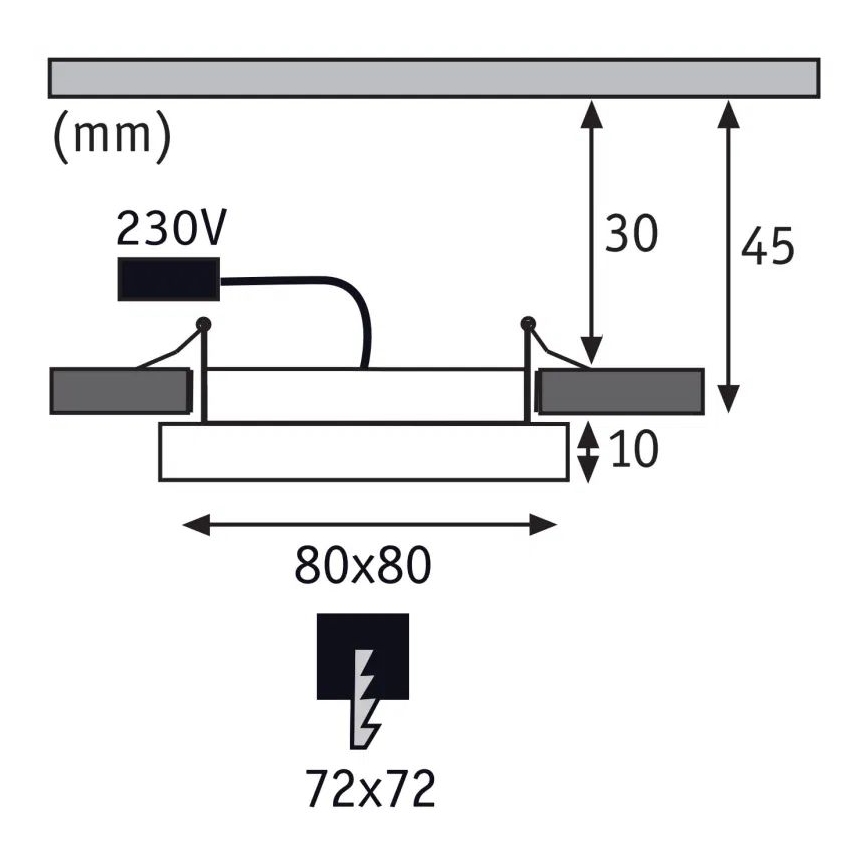 Paulmann 92951 - LED/5W IP23 Įleidžiamas vonios šviestuvas AREO 230V