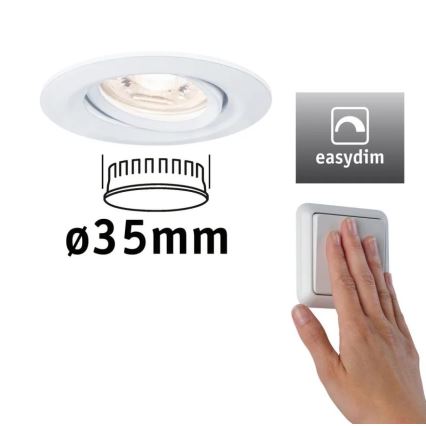 Paulmann 92970 - LED/4,2W IP23 Pritemdomas įleidžiamas lubinis vonios šviestuvas COIN 230V