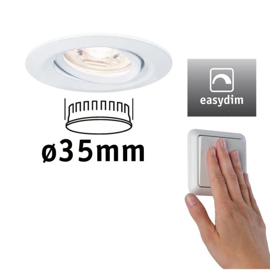 Paulmann 92970 - LED/4,2W IP23 Pritemdomas įleidžiamas lubinis vonios šviestuvas COIN 230V