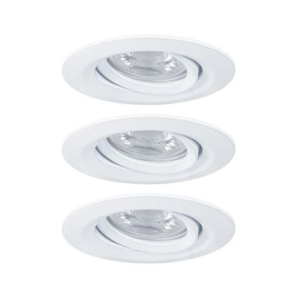 Paulmann 92971 - KOMPLEKTAS 3x LED/4,2W IP23 Pritemdomas įleidžiamas lubinis vonios šviestuvas NOVA 230V