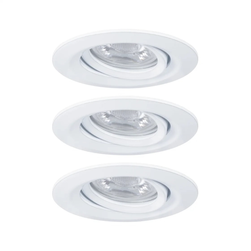 Paulmann 92971 - KOMPLEKTAS 3x LED/4,2W IP23 Pritemdomas įleidžiamas lubinis vonios šviestuvas NOVA 230V