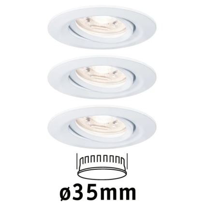 Paulmann 92971 - KOMPLEKTAS 3x LED/4,2W IP23 Pritemdomas įleidžiamas lubinis vonios šviestuvas NOVA 230V