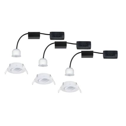 Paulmann 92971 - KOMPLEKTAS 3x LED/4,2W IP23 Pritemdomas įleidžiamas lubinis vonios šviestuvas NOVA 230V