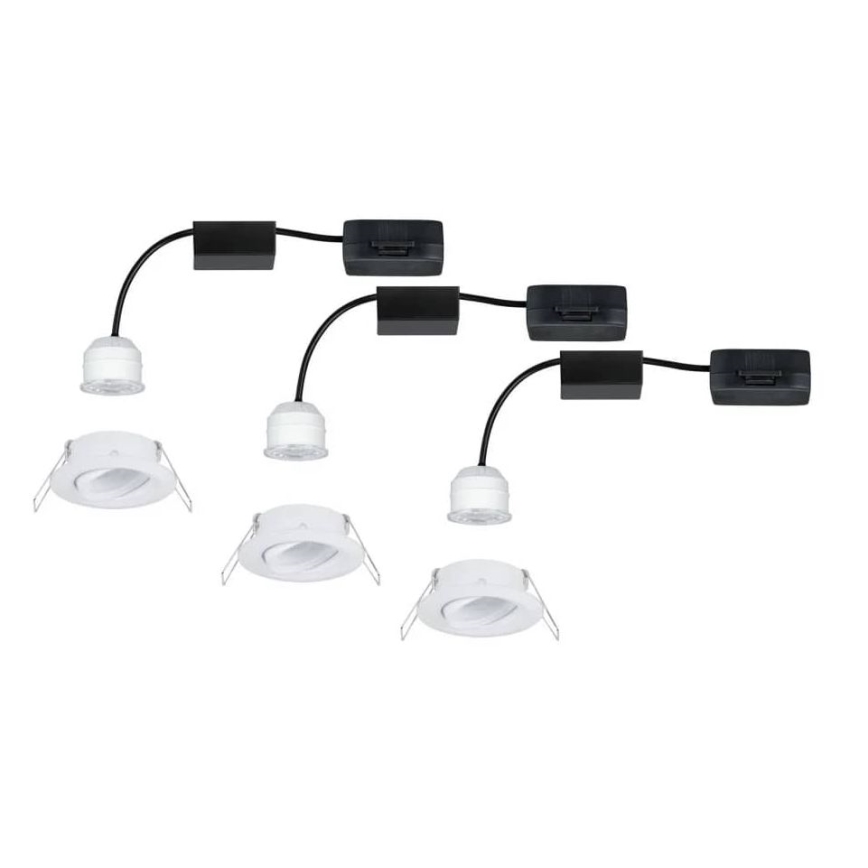 Paulmann 92971 - KOMPLEKTAS 3x LED/4,2W IP23 Pritemdomas įleidžiamas lubinis vonios šviestuvas NOVA 230V