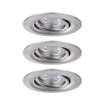 Paulmann 92973 - SET 3xLED/4,2W IP23 Pritemdomas vonios šviestuvas COIN 230V