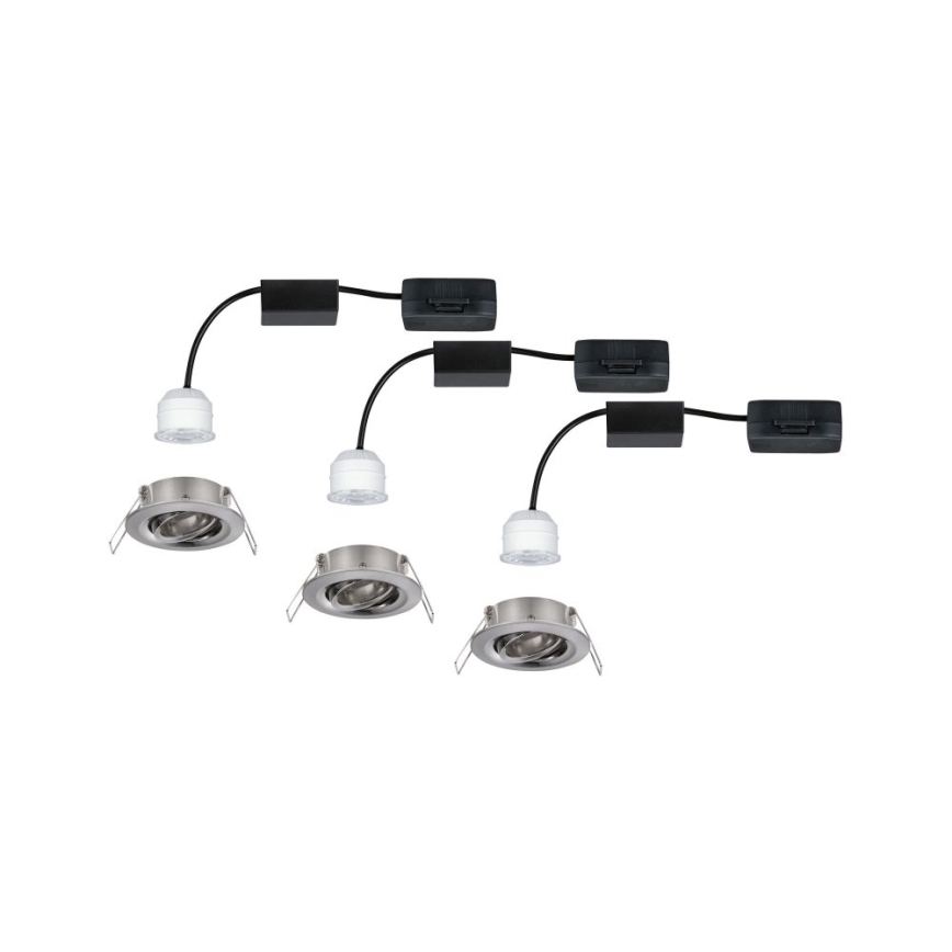 Paulmann 92973 - SET 3xLED/4,2W IP23 Pritemdomas vonios šviestuvas COIN 230V