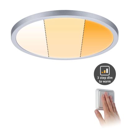 Paulmann 92992 - LED/16W IP44 vonios įleidžiamas šviestuvas AREO 230V 2000/3000/4000K skersmuo 23 cm matinis chromas