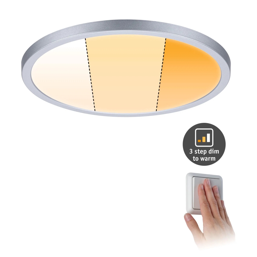 Paulmann 92992 - LED/16W IP44 vonios įleidžiamas šviestuvas AREO 230V 2000/3000/4000K skersmuo 23 cm matinis chromas