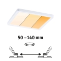 Paulmann 92993 - LED/13W IP44 įleidžiamas vonios šviestuvas AREO 230V 2000/3000/4000K 17,5x17,5 cm baltas