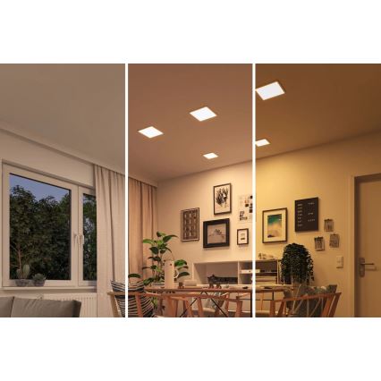 Paulmann 92993 - LED/13W IP44 įleidžiamas vonios šviestuvas AREO 230V 2000/3000/4000K 17,5x17,5 cm baltas