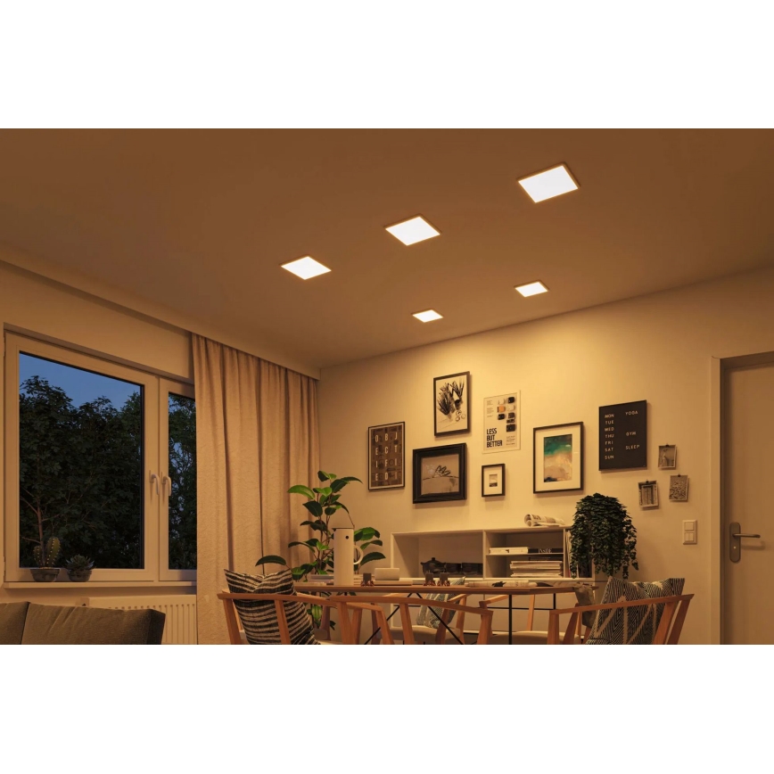 Paulmann 92993 - LED/13W IP44 įleidžiamas vonios šviestuvas AREO 230V 2000/3000/4000K 17,5x17,5 cm baltas