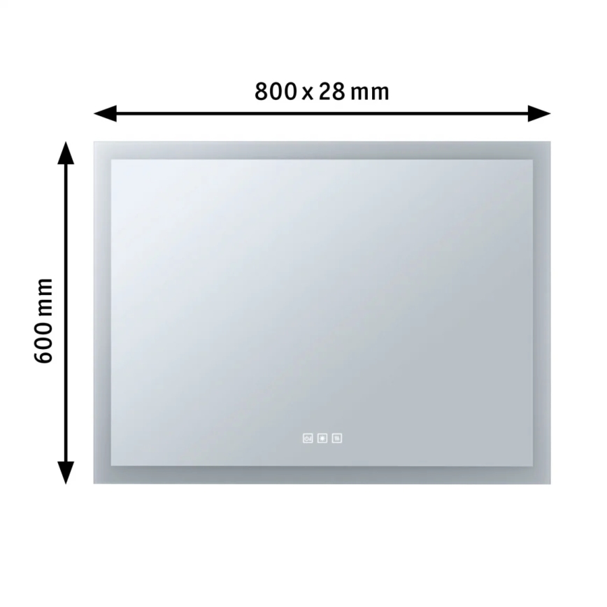 Paulmann 93013 - LED/22W IP44 Pritemdomas šildomas vonios veidrodis su apšvietimu 230V 2700/4000/6500K