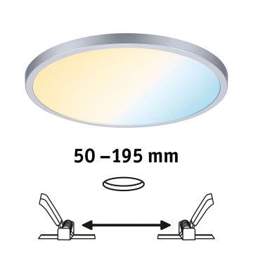 Paulmann 93046 - LED/16W IP44 Dimeriuojamas vonios įleidžiamasis šviestuvas AREO 230V 3000-6500K skersmuo 23 cm matinis chromas