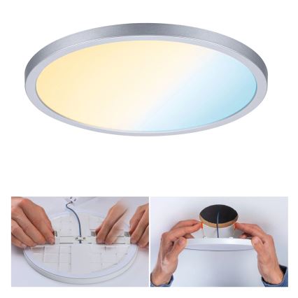 Paulmann 93046 - LED/16W IP44 Dimeriuojamas vonios įleidžiamasis šviestuvas AREO 230V 3000-6500K skersmuo 23 cm matinis chromas
