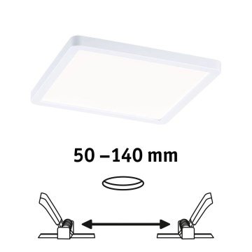Paulmann 93059 - LED/13W IP44 Dimeriuojamas vonios kambario įleidžiamas šviestuvas AREO 230V 17,5x17,5 cm baltas