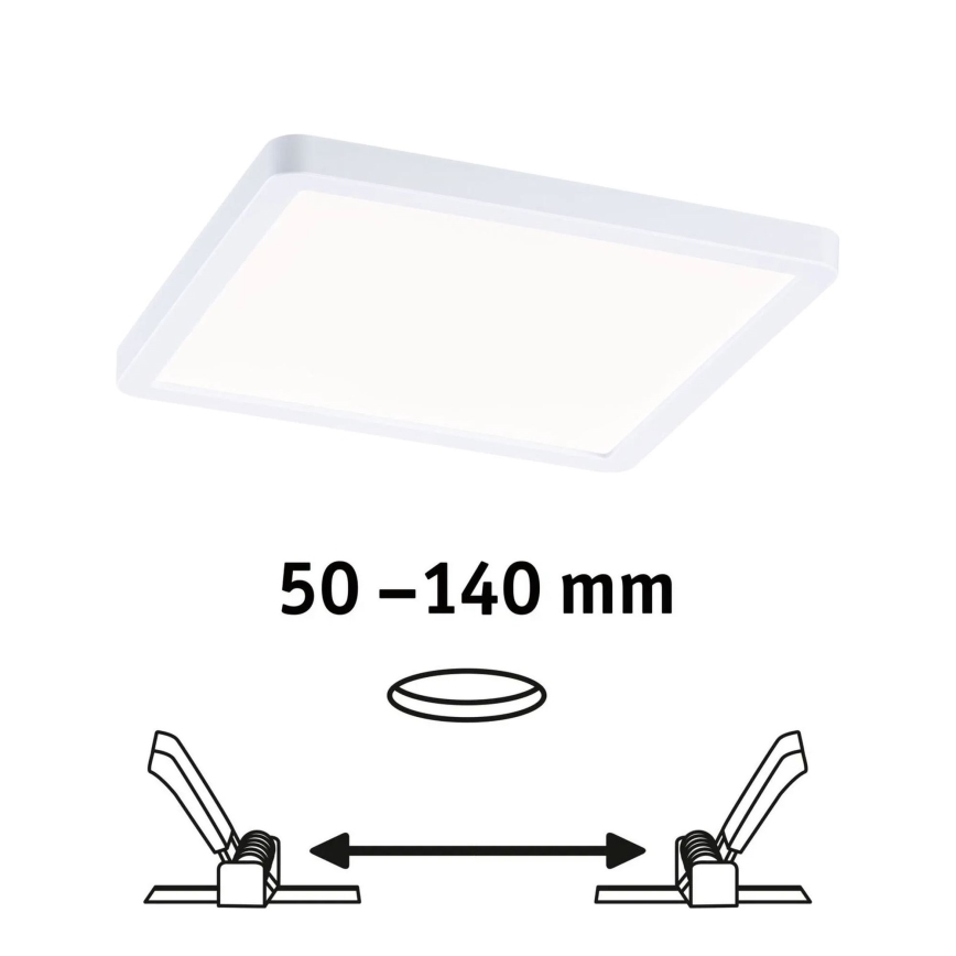 Paulmann 93059 - LED/13W IP44 Dimeriuojamas vonios kambario įleidžiamas šviestuvas AREO 230V 17,5x17,5 cm baltas