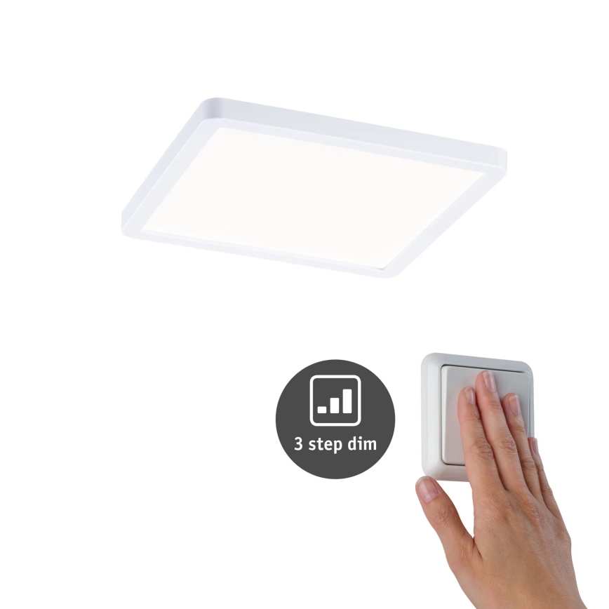 Paulmann 93059 - LED/13W IP44 Dimeriuojamas vonios kambario įleidžiamas šviestuvas AREO 230V 17,5x17,5 cm baltas