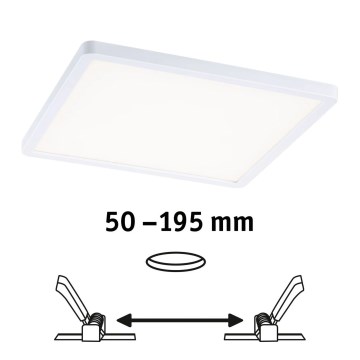 Paulmann 93060 - LED/16W IP44 Dimeriuojamas vonios įleidžiamas šviestuvas AREO 230V 23x23 cm baltas