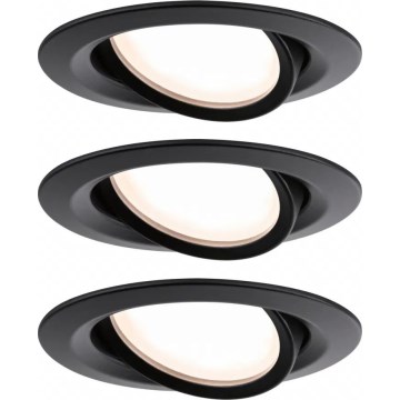 Paulmann 93080 - RINKINYS 3xLED/6W IP23 Reguliuojamas vonios kambario įmontuojamas šviestuvas COIN 230V