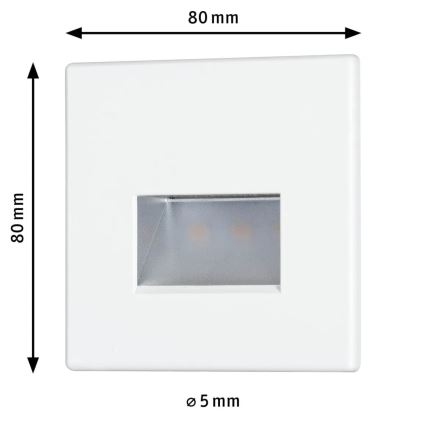 Paulmann 93093 - LED/1,2W Laiptinės šviestuvai EDGE 230V