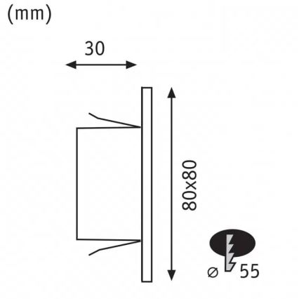 Paulmann 93093 - LED/1,2W Laiptinės šviestuvai EDGE 230V