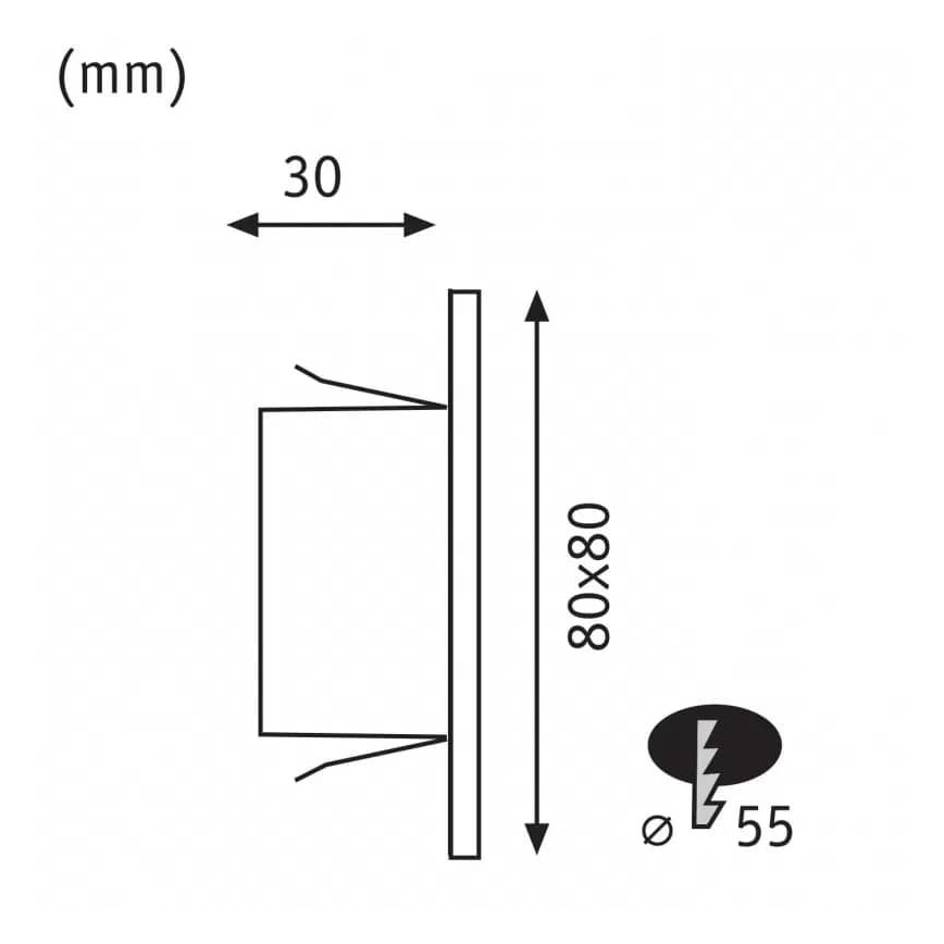 Paulmann 93093 - LED/1,2W Laiptinės šviestuvai EDGE 230V