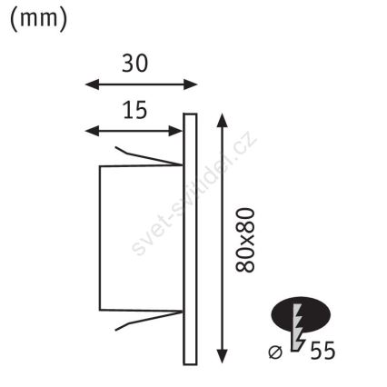 Paulmann 93094 - LED/1,2W Laiptų šviestuvas EDGE 230V