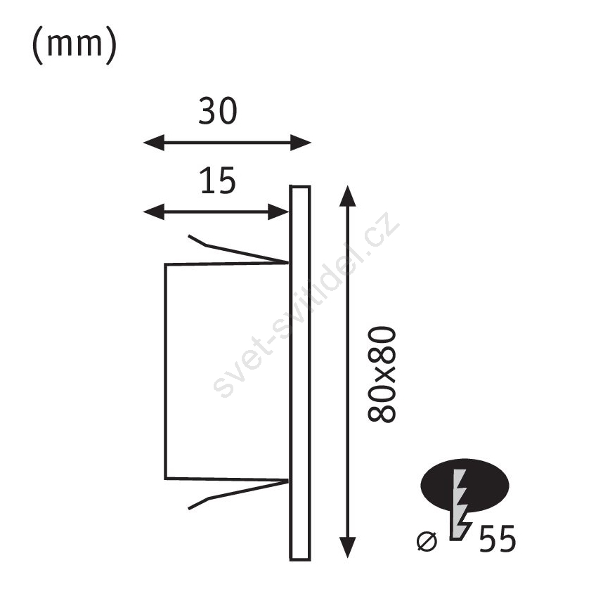 Paulmann 93094 - LED/1,2W Laiptų šviestuvas EDGE 230V