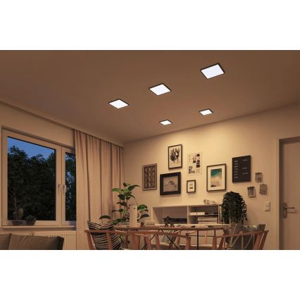 Paulmann 93101 - LED/13W IP44 vonios įleidžiamasis šviestuvas AREO 230V 2000/3000/4000K 17,5x17,5 cm juodas