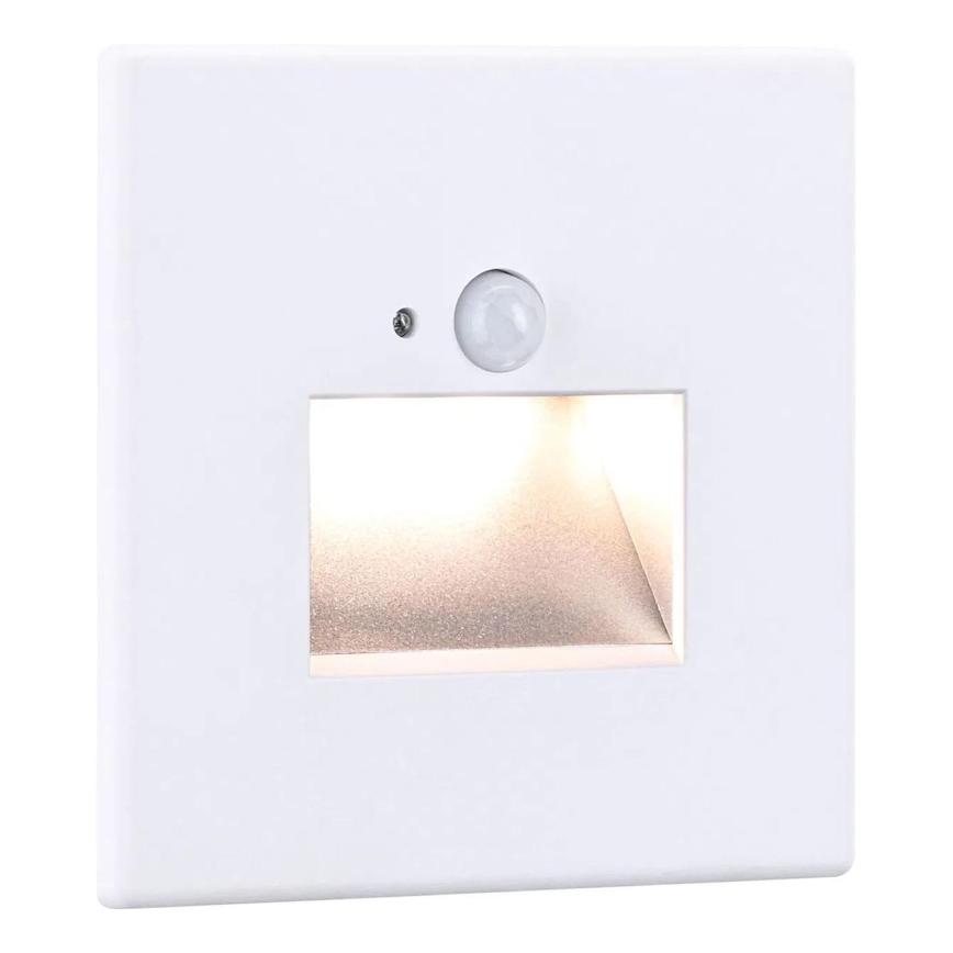 Paulmann 93133 - LED/1,2W Laiptinės šviestuvai su jutikliu EDGE 230V balta