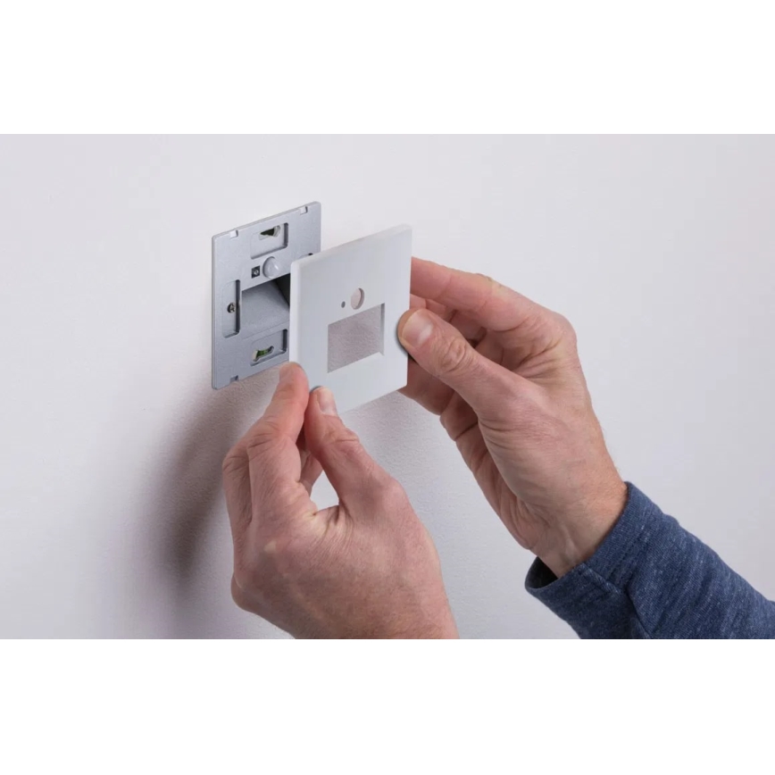 Paulmann 93133 - LED/1,2W Laiptinės šviestuvai su jutikliu EDGE 230V balta