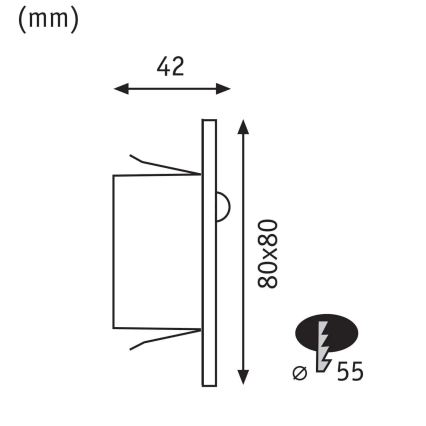 Paulmann 93133 - LED/1,2W Laiptinės šviestuvai su jutikliu EDGE 230V balta