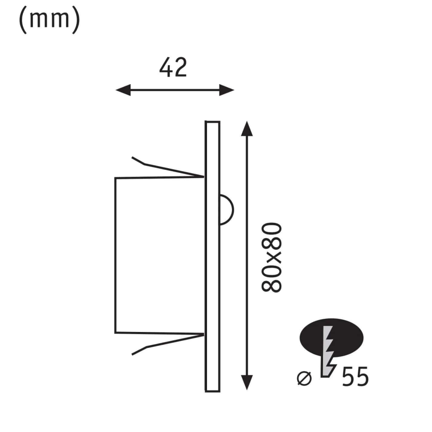 Paulmann 93133 - LED/1,2W Laiptinės šviestuvai su jutikliu EDGE 230V balta