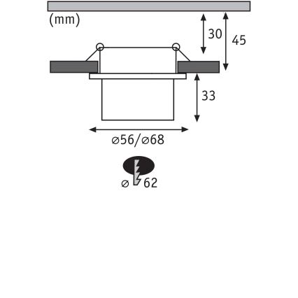 Paulmann 93383 - KOMPLEKTAS 3xLED/6W IP44 Pritemdomas įleidžiamas lubinis vonios šviestuvas GIL 230V