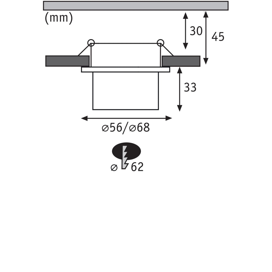 Paulmann 93383 - KOMPLEKTAS 3xLED/6W IP44 Pritemdomas įleidžiamas lubinis vonios šviestuvas GIL 230V