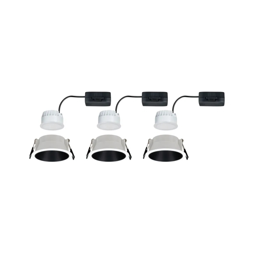 Paulmann 93402 - KOMPLEKTAS 3xLED/6W IP44 Pritemdomas įleidžiamas lubinis vonios šviestuvas COLE 230V