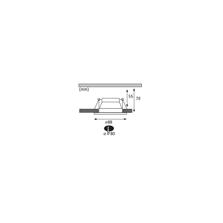 Paulmann 93402 - RINKINYS 3xLED/6W IP44 Reguliuojamas vonios kambario įmontuojamas šviestuvas COLE 230V