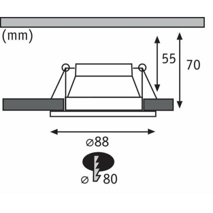 Paulmann 93404 - SADA 3xLED/6,5W IP44 Reguliuojamas vonios įleidžiamas šviestuvas COLE 230V