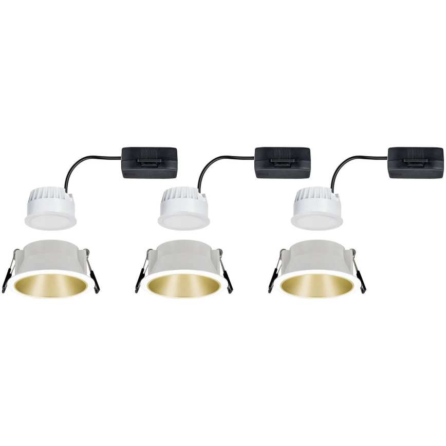 Paulmann 93406 - RINKINYS 3xLED/6,5W IP44 Reguliuojamas vonios įleidžiamas šviestuvas COLE 230V