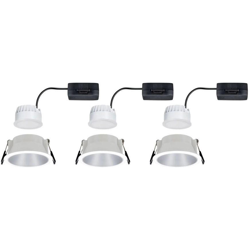 Paulmann 93410 - RINKINYS 3xLED/6,5W IP44 Reguliuojamas vonios įleidžiamas šviestuvas COLE 230V