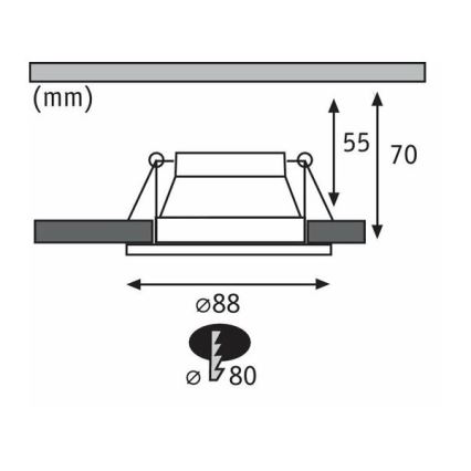 Paulmann 93410 - RINKINYS 3xLED/6,5W IP44 Reguliuojamas vonios įleidžiamas šviestuvas COLE 230V