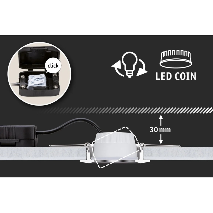 Paulmann 93462 - RINKINYS 3xLED/6W IP44 Įleidžiamas vonios šviestuvas NOVA 230V