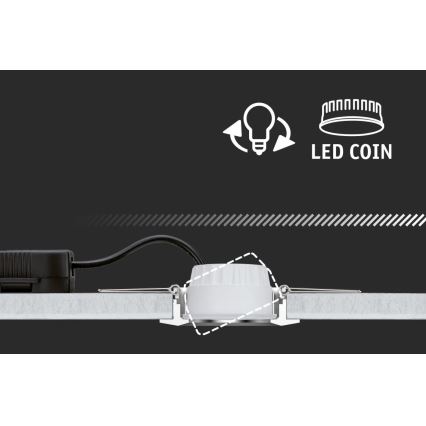 Paulmann 93485 - KOMPLEKTAS 3xLED/6W IP23 Pritemdomas įleidžiamas lubinis vonios šviestuvas NOVA 230V
