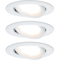 Paulmann 93485 - KOMPLEKTAS 3xLED/6W IP23 Pritemdomas įleidžiamas lubinis vonios šviestuvas NOVA 230V