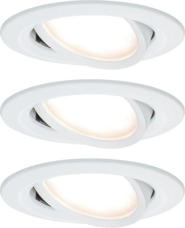 Paulmann 93485 - KOMPLEKTAS 3xLED/6W IP23 Pritemdomas įleidžiamas lubinis vonios šviestuvas NOVA 230V