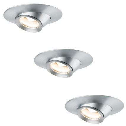 Paulmann 93579 - KOMPLEKTAS 3xįleidžiamas lubinis LED šviestuvas PREMIUM LINE 3xLED/3,8W/230V