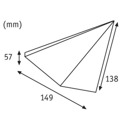 Paulmann 93584 - KOMPLEKTAS 2xLED/6,2W IP44 Baldų apšvietimas KITE 230V