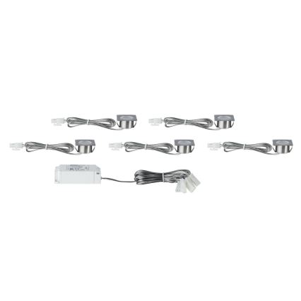 Paulmann 93587 - KOMPLEKTAS 5xLED/0,4W Įleidžiamas šviestuvas 12V/230V 2700K