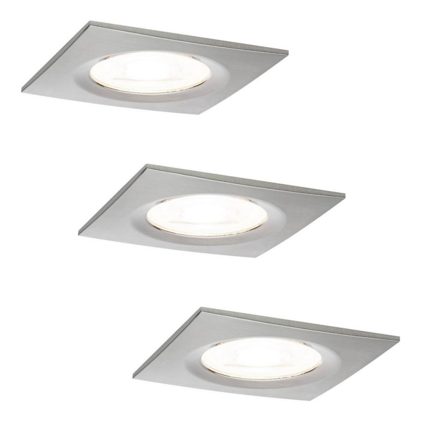 Paulmann 93615 - KOMPLEKTAS 3x LED/7W IP44 Pritemdomas įleidžiamas lubinis vonios šviestuvas 230V