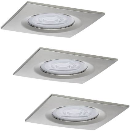 Paulmann 93615 - KOMPLEKTAS 3x LED/7W IP44 Pritemdomas įleidžiamas lubinis vonios šviestuvas 230V